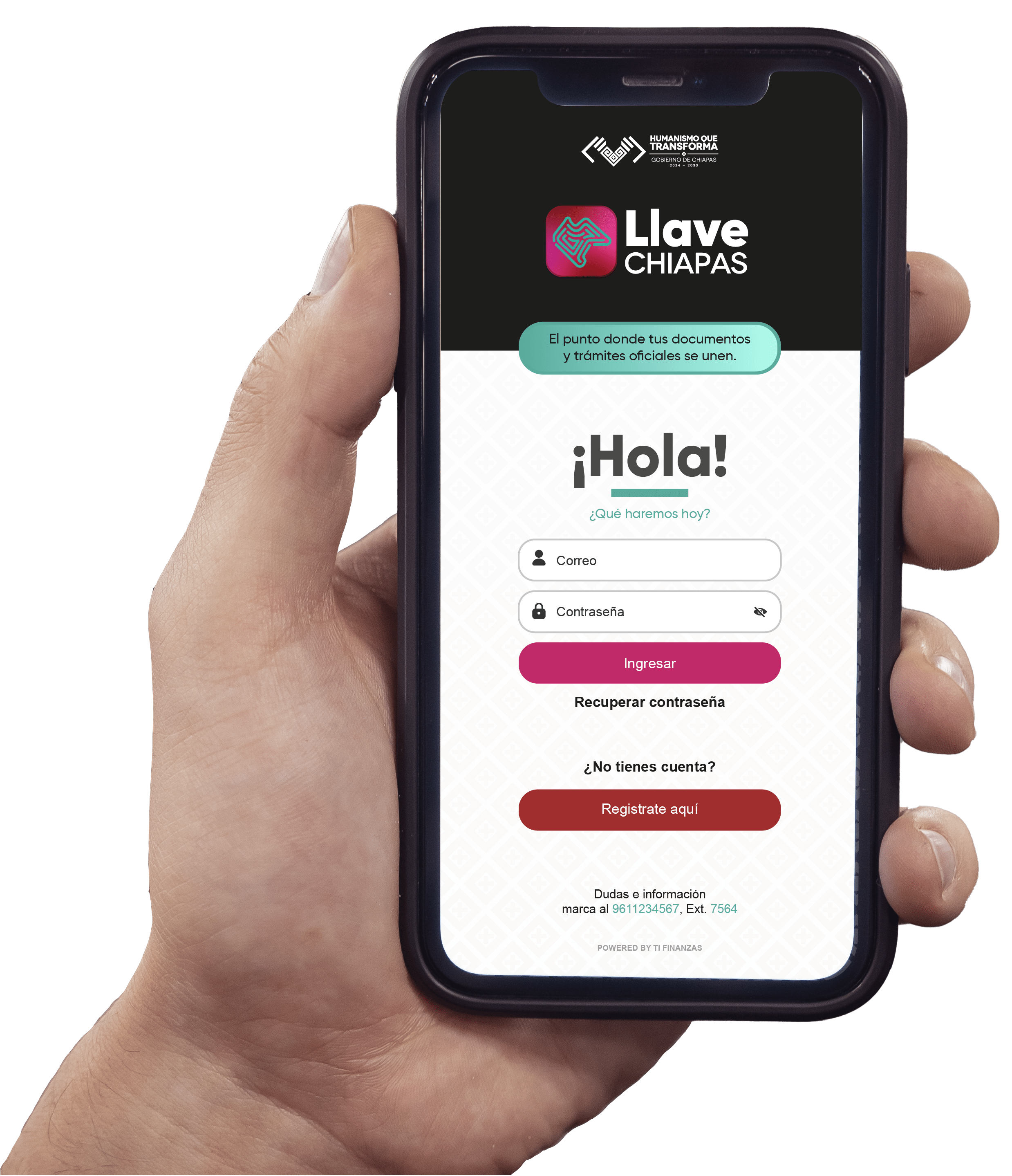 Aplicacion Llave Chiapas en celular