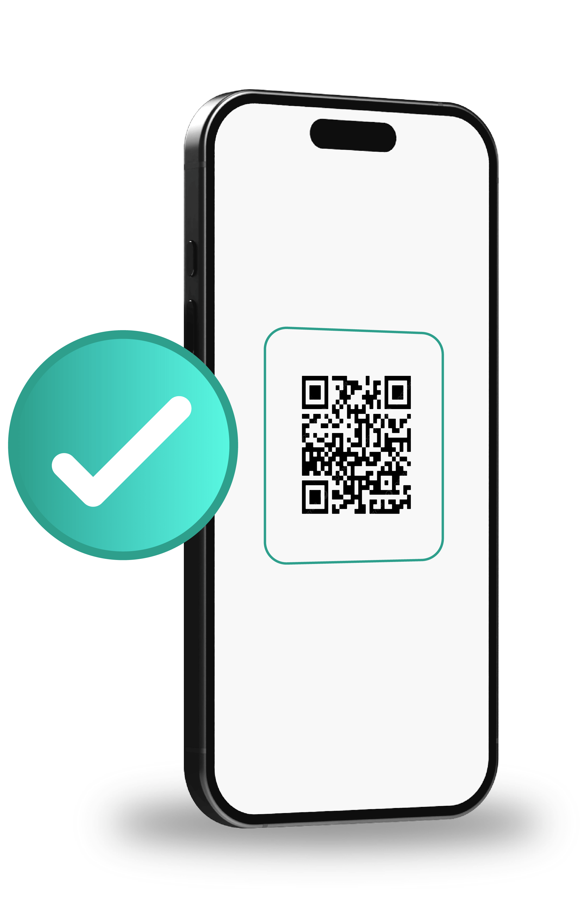 Telefono con codigo QR para verificar documentos